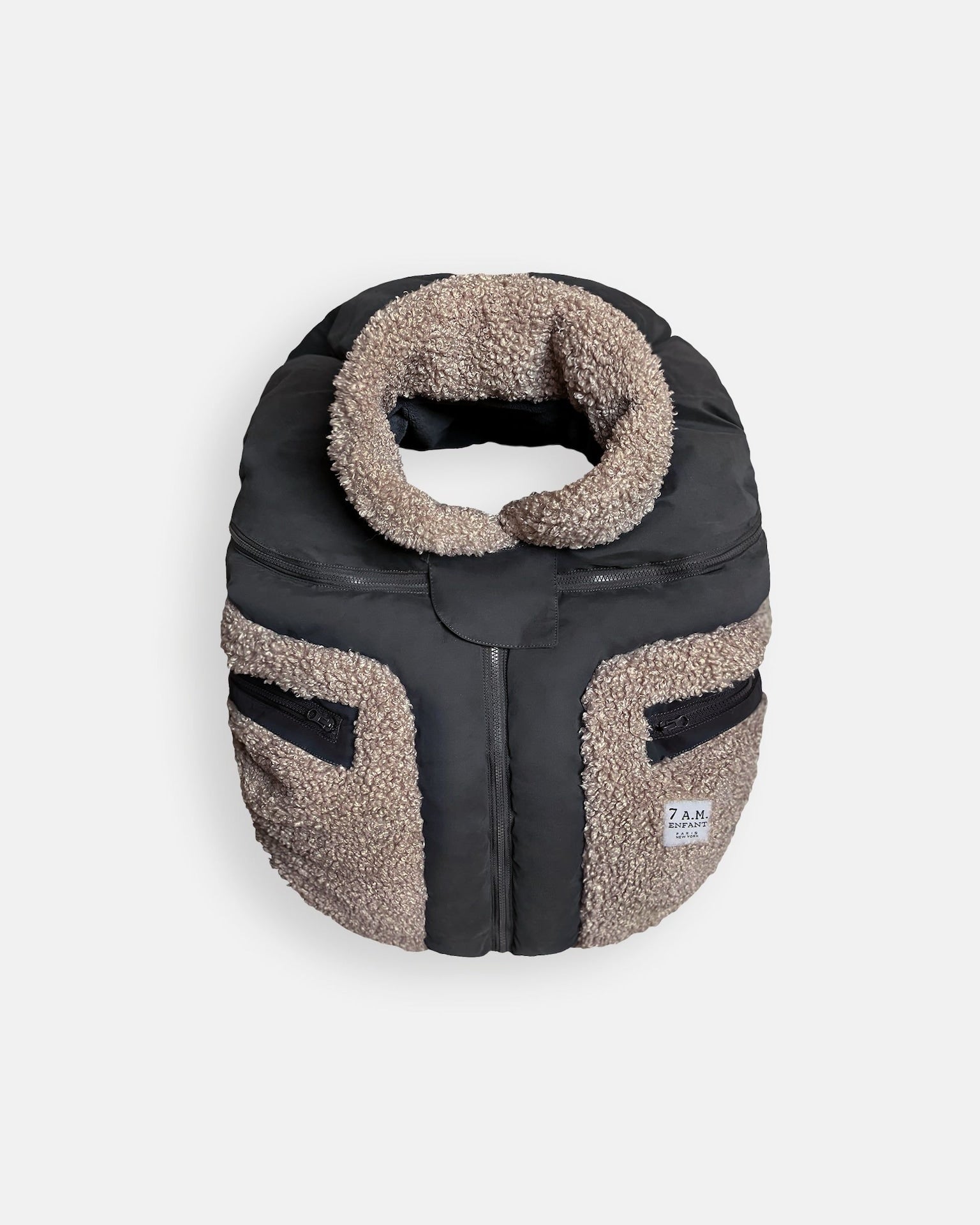 7AM Enfant Car Seat Cocoon - Black - Applique Oatmeal I4H6 - product image 1