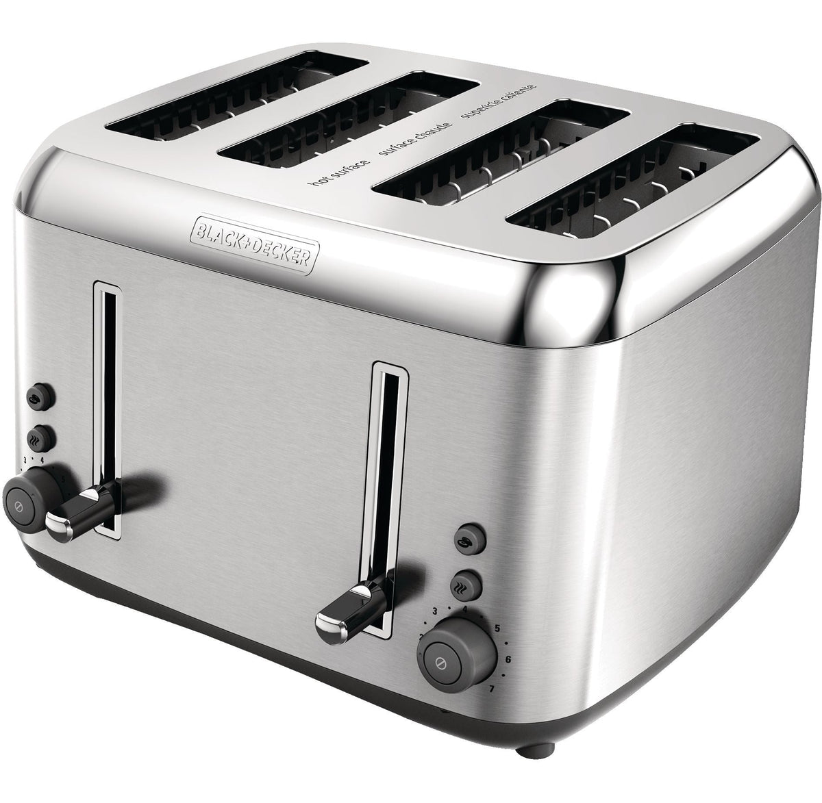 Toaster Kitchen Tools Extra Wide with 7 Settings, Stainless Steel, 4-Slices G0Y0 - product image 1