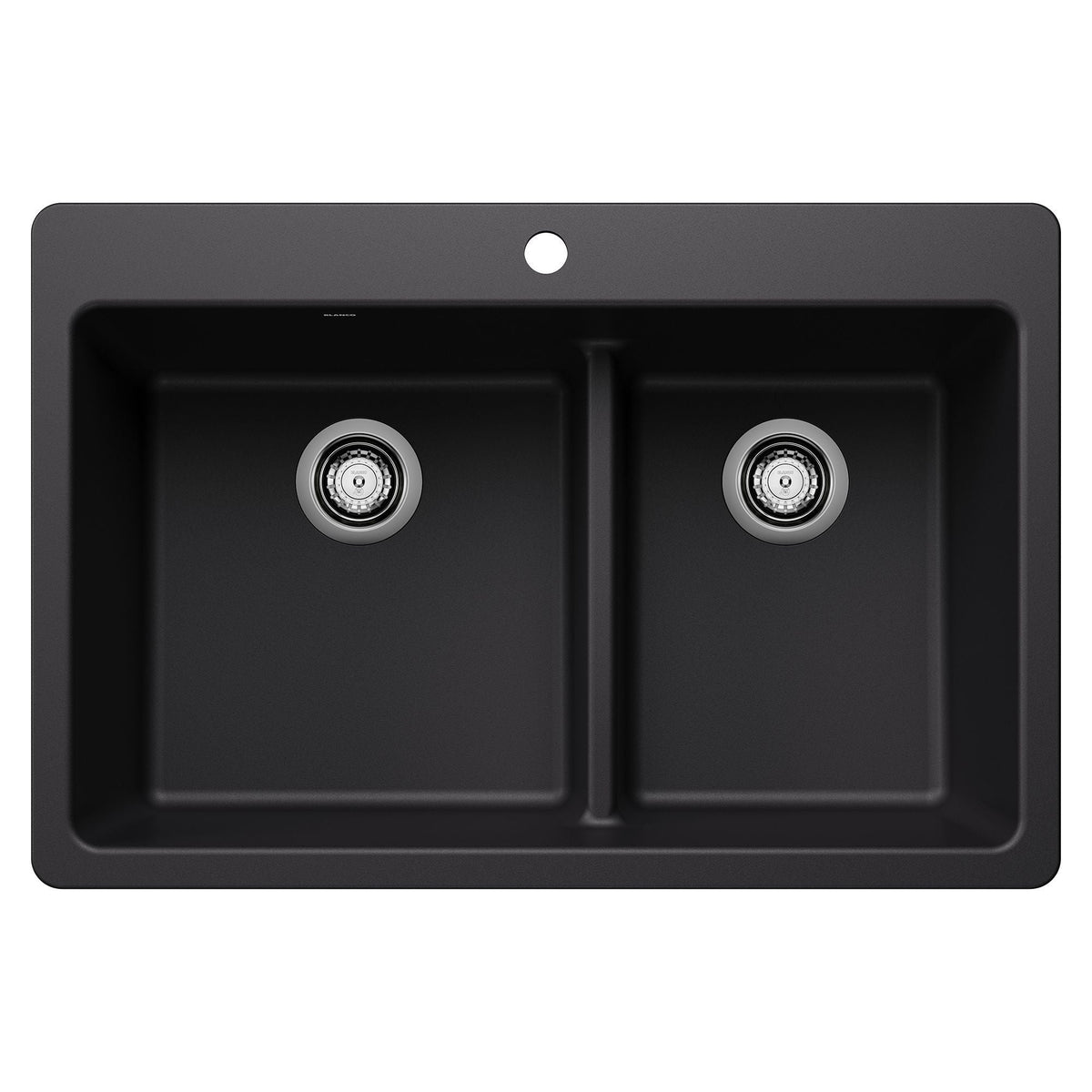 Dual Mount Kitchen Sink with Low Divide, Black, 33-in S2A1 - product image 1