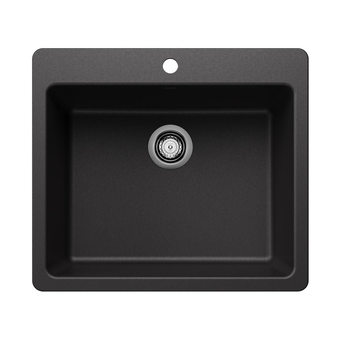 Liven SILGRANIT 25-in Single Bowl Dual Mount Kitchen Sink, Anthracite R6Y8 - product image 1