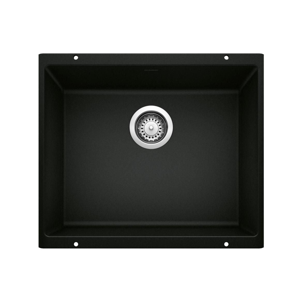Precis SILGRANIT 21-in Single Bowl Undermount Kitchen Sink, Coal Black Q2T7 - product image 1