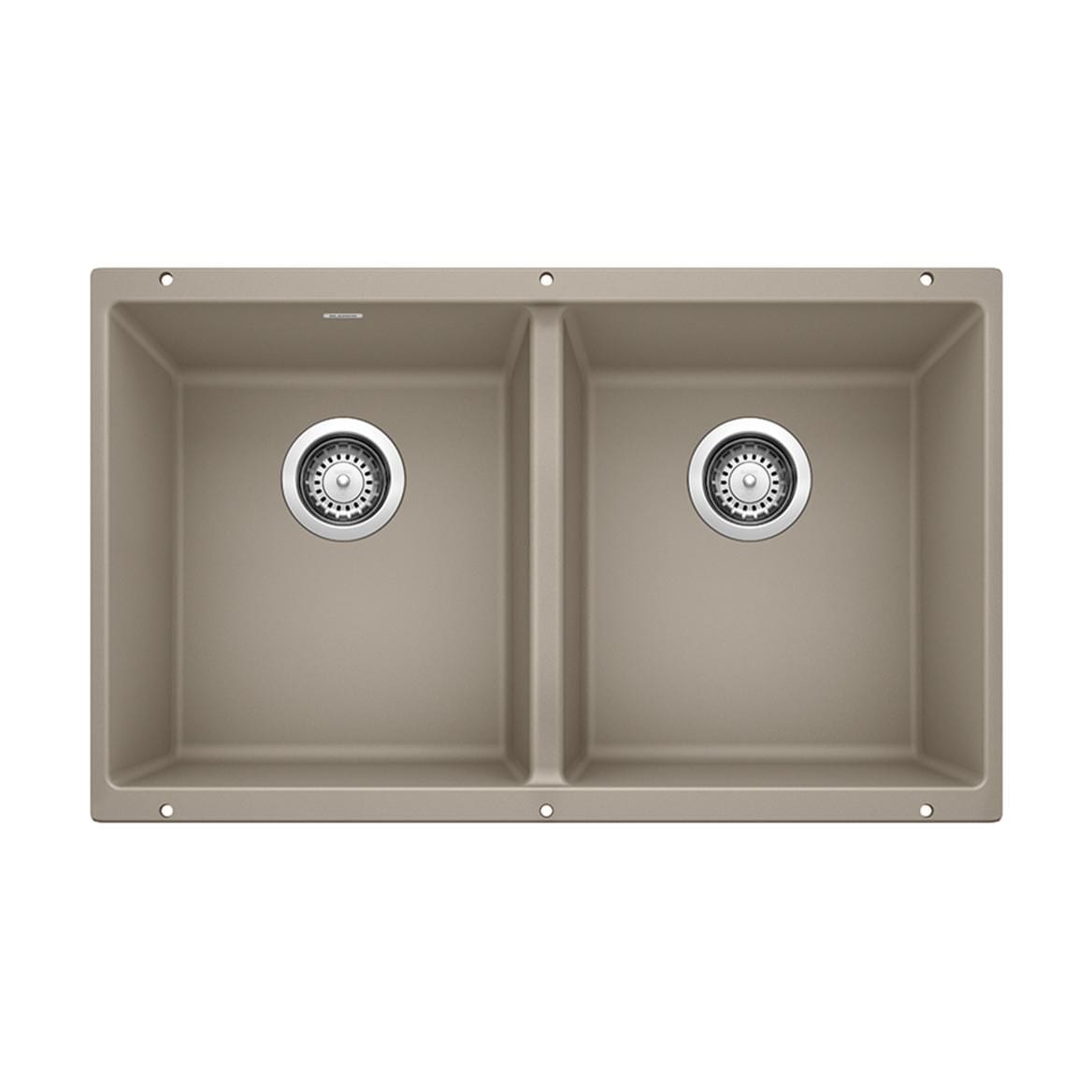 Precis SILGRANIT 29-in 50/50 Double Bowl Undermount Kitchen Sink, Truffle C1P0 - product image 1