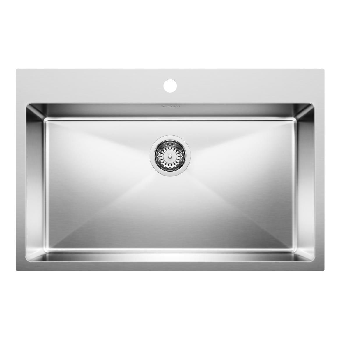 Quatrus R15 31-in Single Bowl Dual Mount Stainless Steel Kitchen Sink I4A0 - product image 1