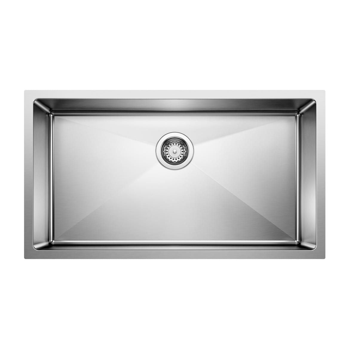 Quatrus R15 32-in Super Single Bowl Undermount Stainless Steel Kitchen Sink O7H5 - product image 1