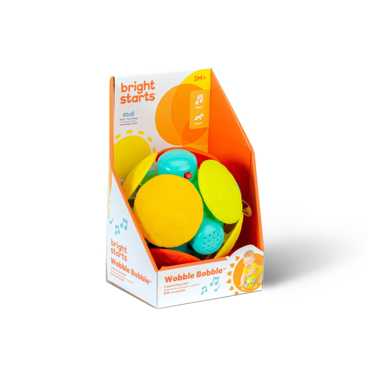 Starts Wobble Bobble Crawl & Chase Activity Ball Toy, Bilingual, Ages 3m+ I6I3 - product image 2