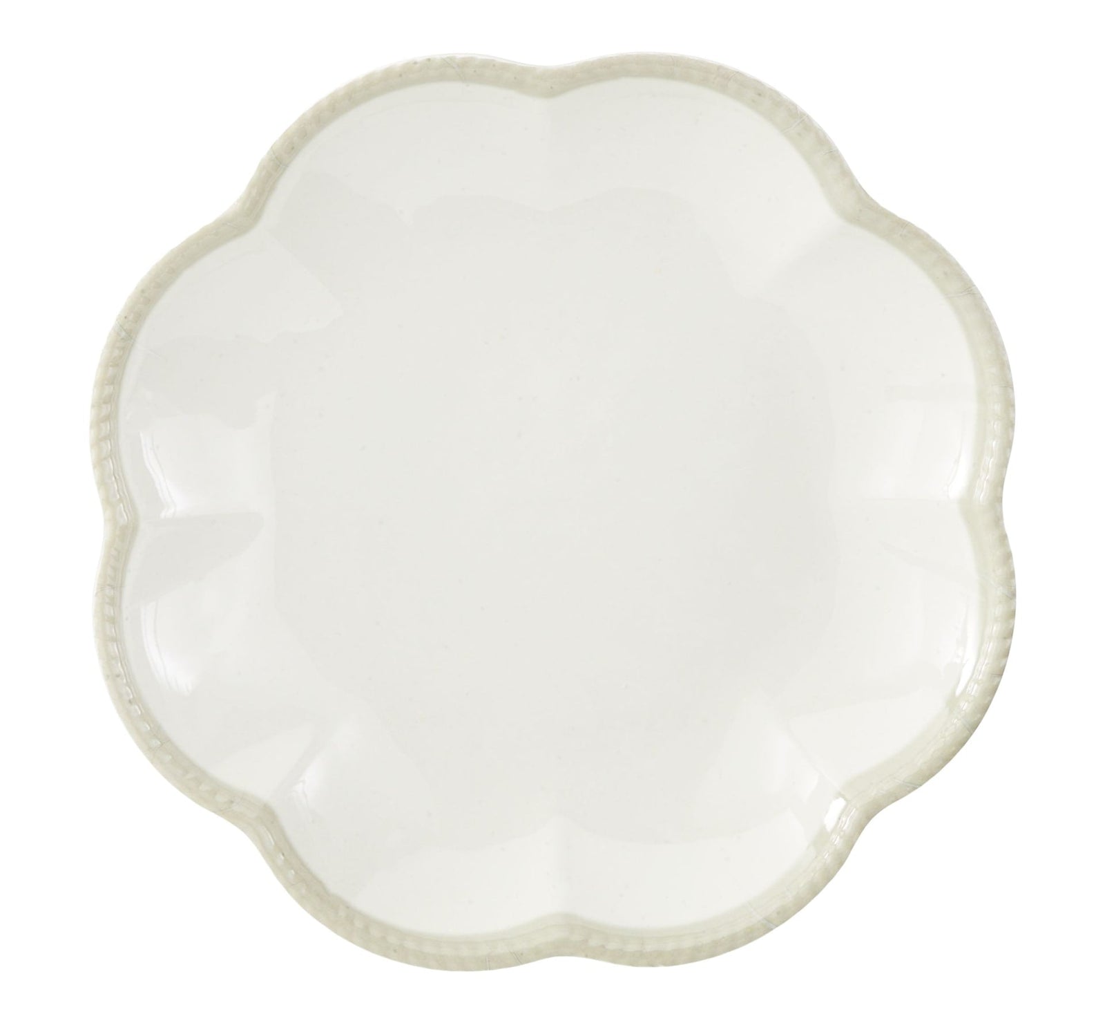 Scalloped Side Plate, BPA-free, Plastic, Ivory Colour O3X3 - product image 1