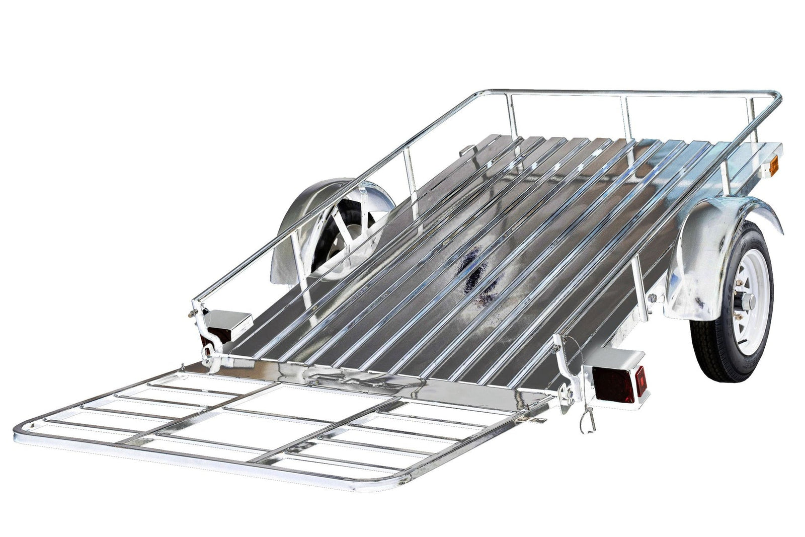 DK2 4x6-ft Single-Axle Open Rail Galvanized Utility Trailer Y0V3 - product image 4