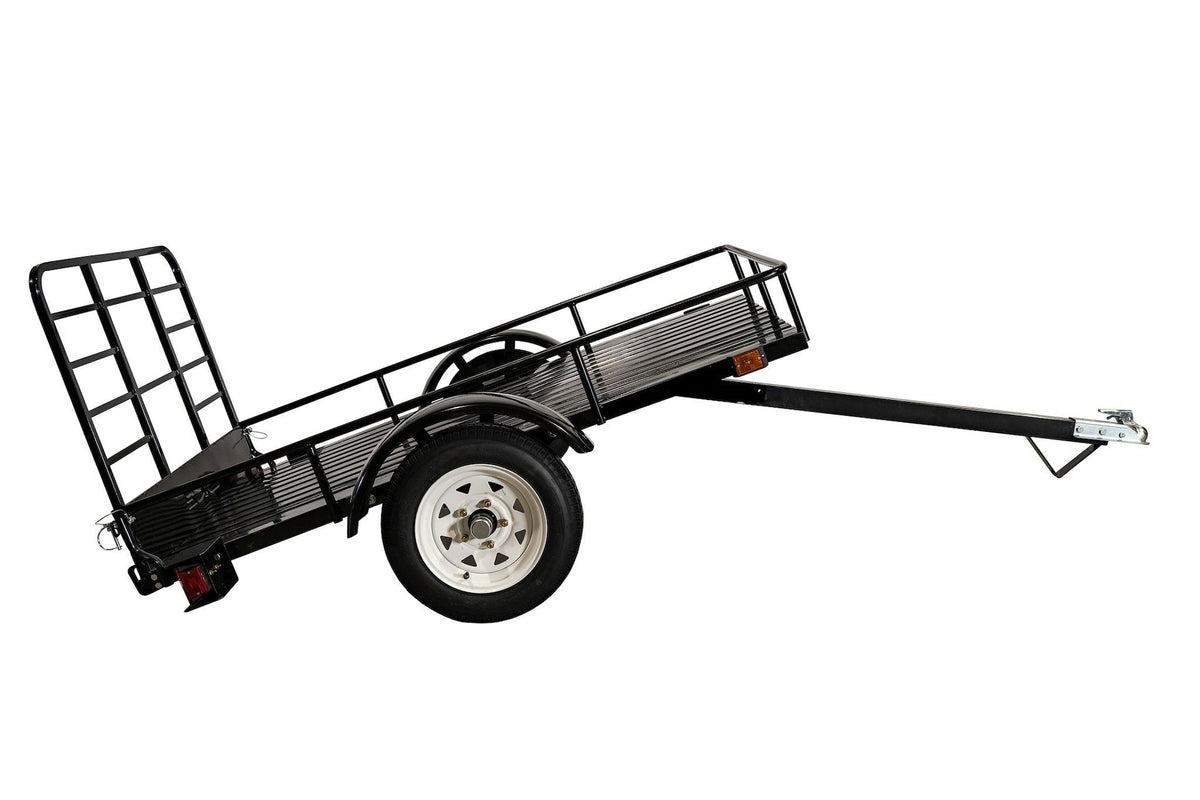 DK2 by Marlon 4x6-ft Single-Axle Black Open Rail Utility Trailer with Ramp Gate, 1314-lb Capacity B4I6 - product image 2