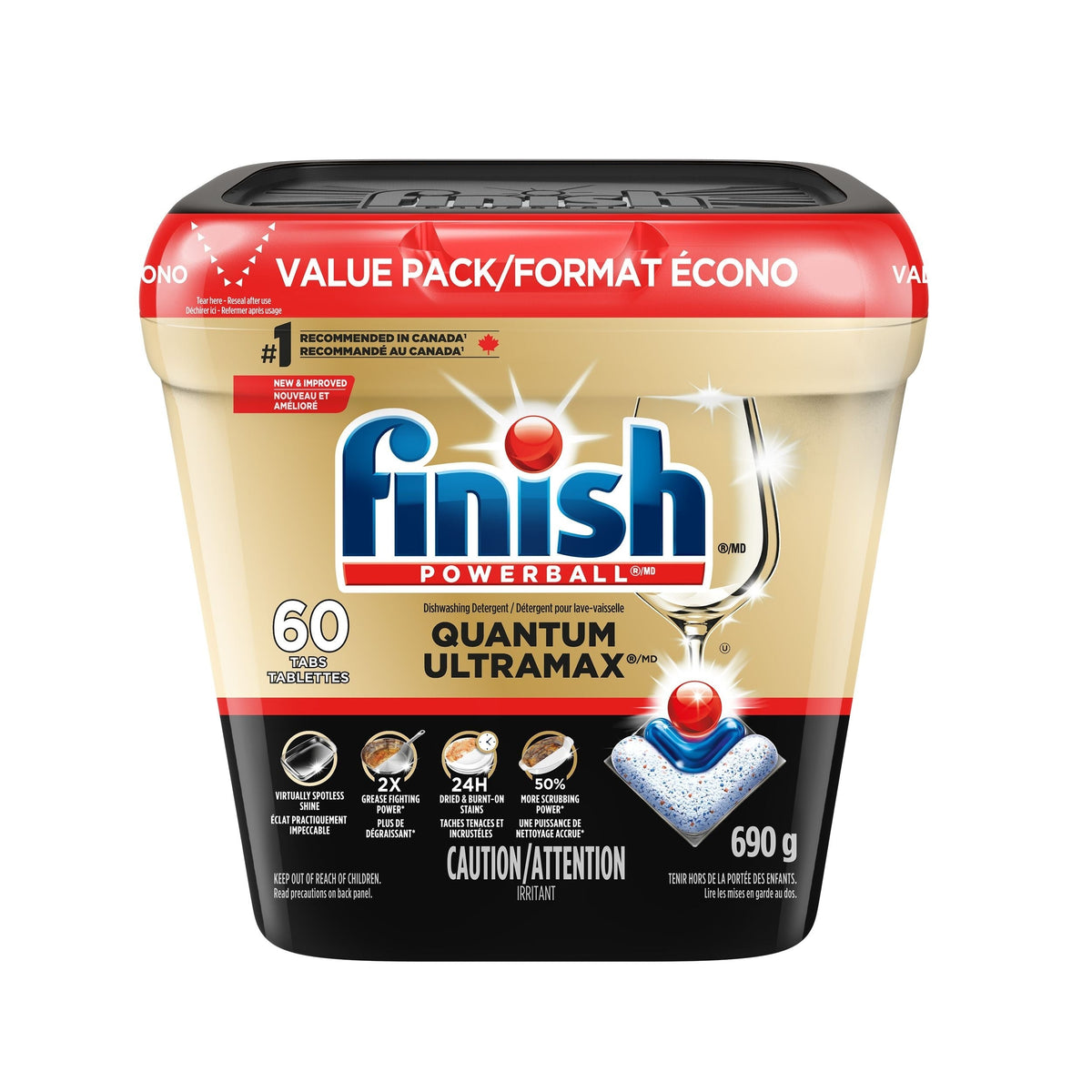 Quantum UltraMAX Dishwasher Detergent, 60-ct V7E7 - product image 1