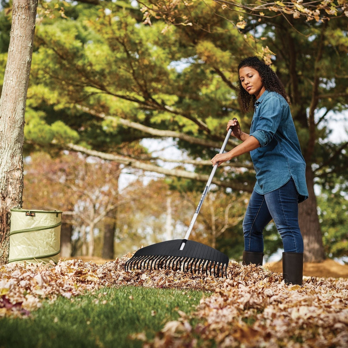 Heavy-Duty Resin Tines Aluminum Leaf Rake, 24-in W2P1 - product image 8