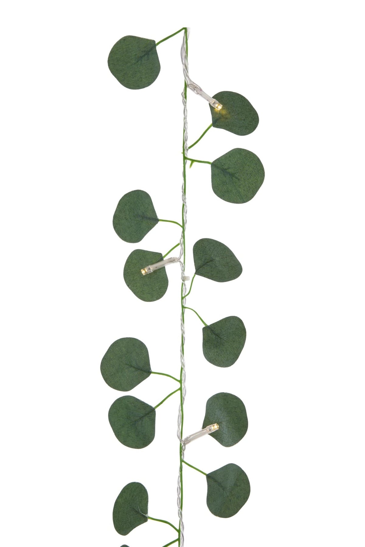 Outdoor 12-Strand Warm White LED Curtain String Lights with Eucalyptus Leaves, 11.48-ft O5D8 - product image 2