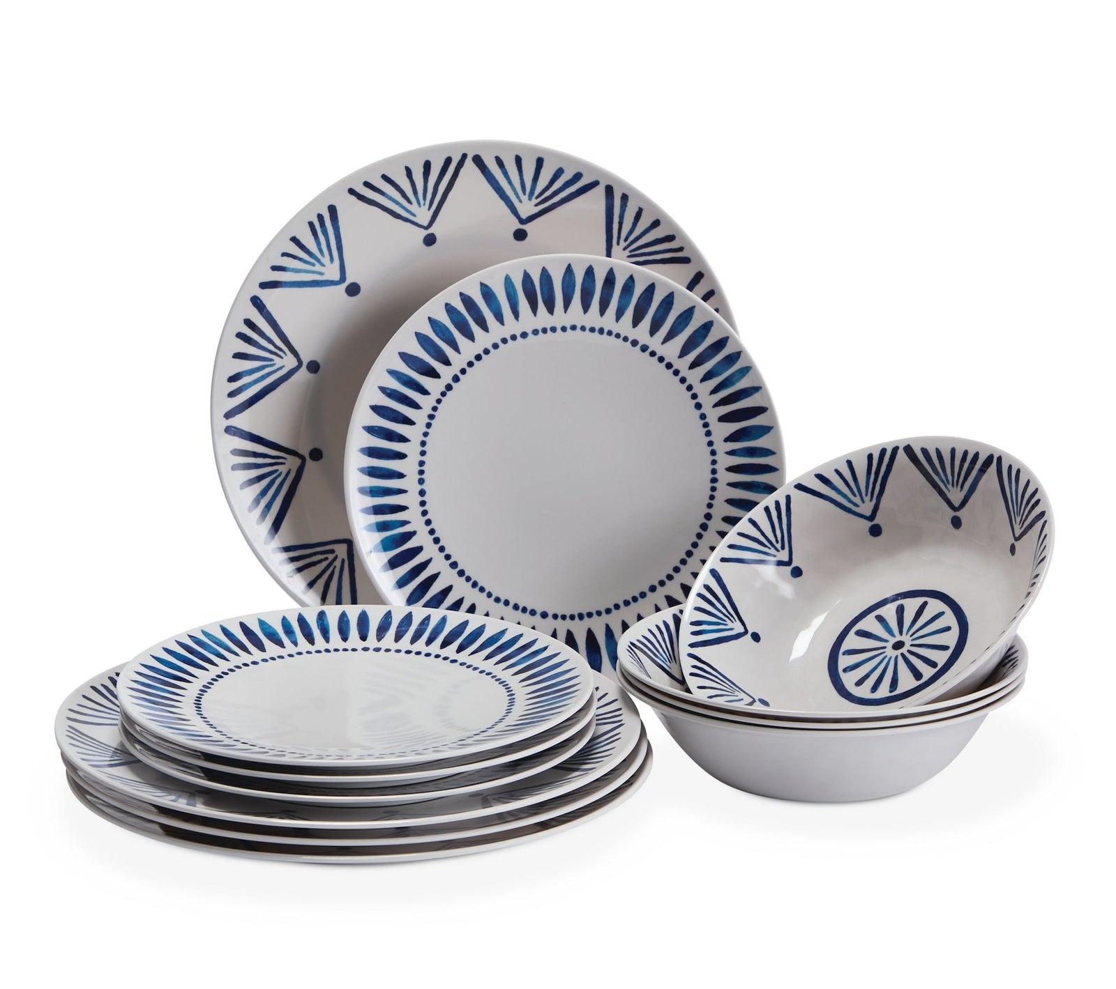 Patio Dinnerware Set, 12-piece, Blue B7U7 - product image 1