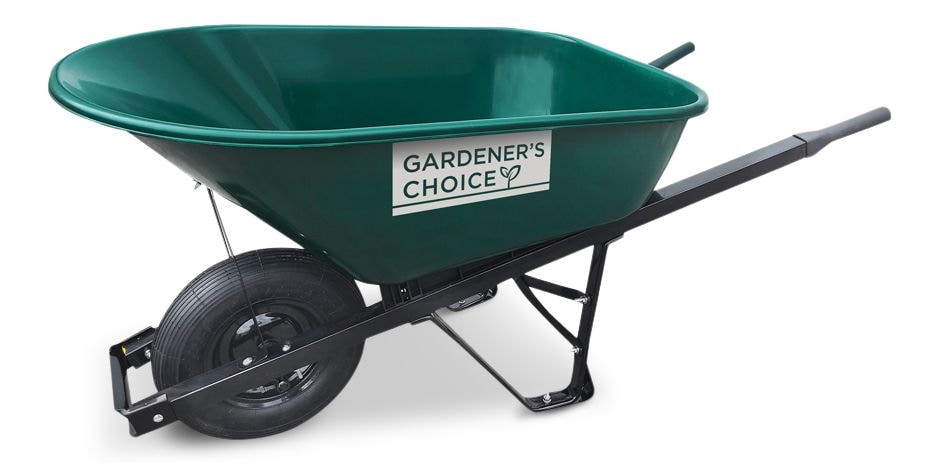 Choice 1-Wheel Homeowner Poly Tray Wheelbarrow with Steel Handles, 6-cu-ft S8F1 - product image 1