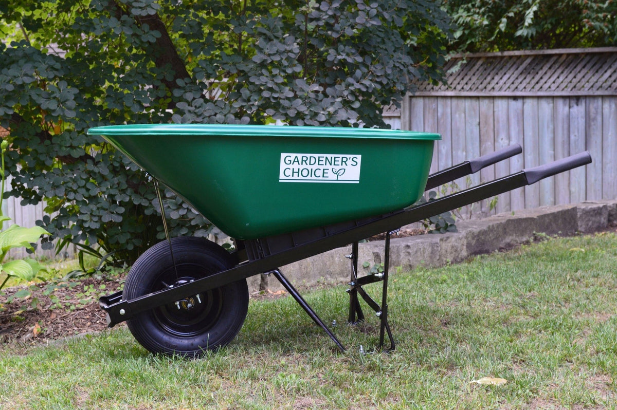 Choice 1-Wheel Homeowner Poly Tray Wheelbarrow with Steel Handles, 6-cu-ft S8F1 - product image 2