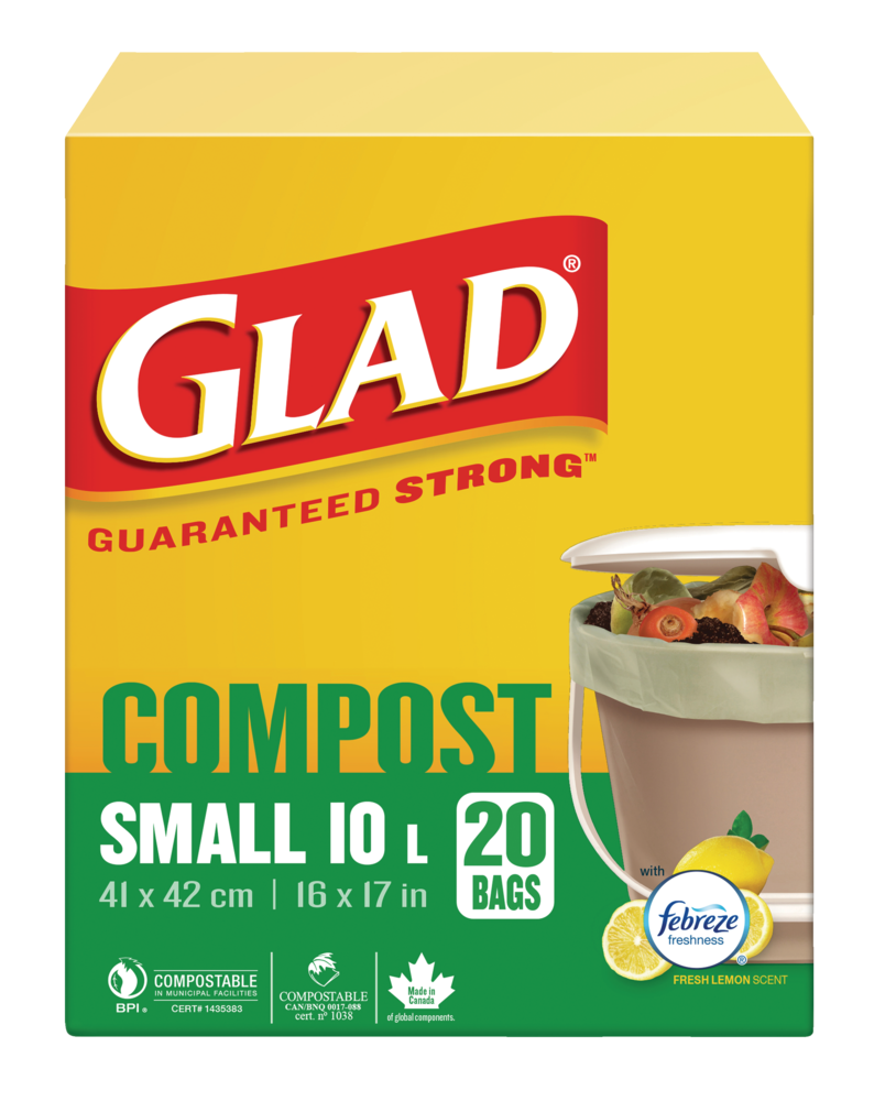 Small 100% Compostable Febreze Lemon Scented Food Waste Bags, 20-pk, 10-L B9F4 - product image 3