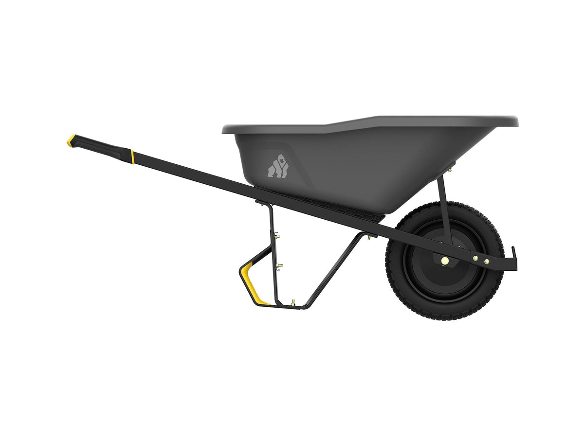 Pro Grade Heavy Duty Poly Tub Wheelbarrow, Poly/Plastic Tray, 6-cu-ft K0P6 - product image 3