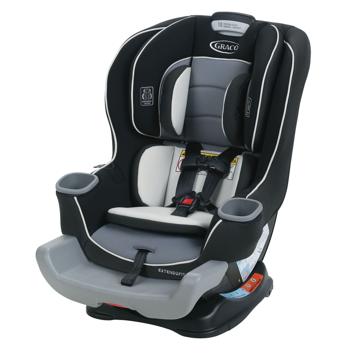 Extend2Fit Convertible Car Seat – Safely Grows with Child from Rear-Facing to Forward-Facing, 1.8-30 kg (4-65 lb), Gotham G2A9 - product image 1
