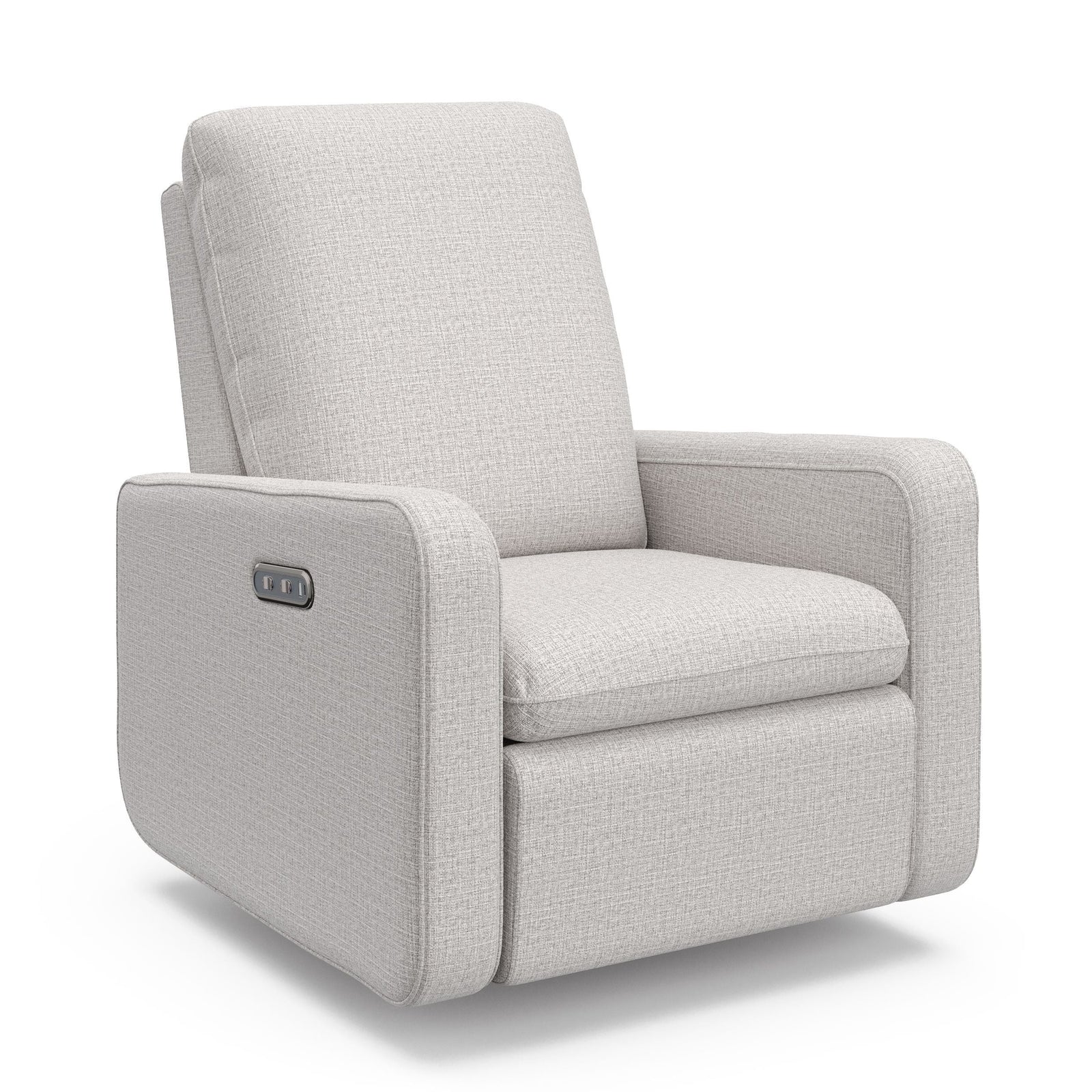 Teddi 1-USB-A/1-USB-C Steel Basketweave Power Recliner & Swivel Glider Q6N7 - product image 1