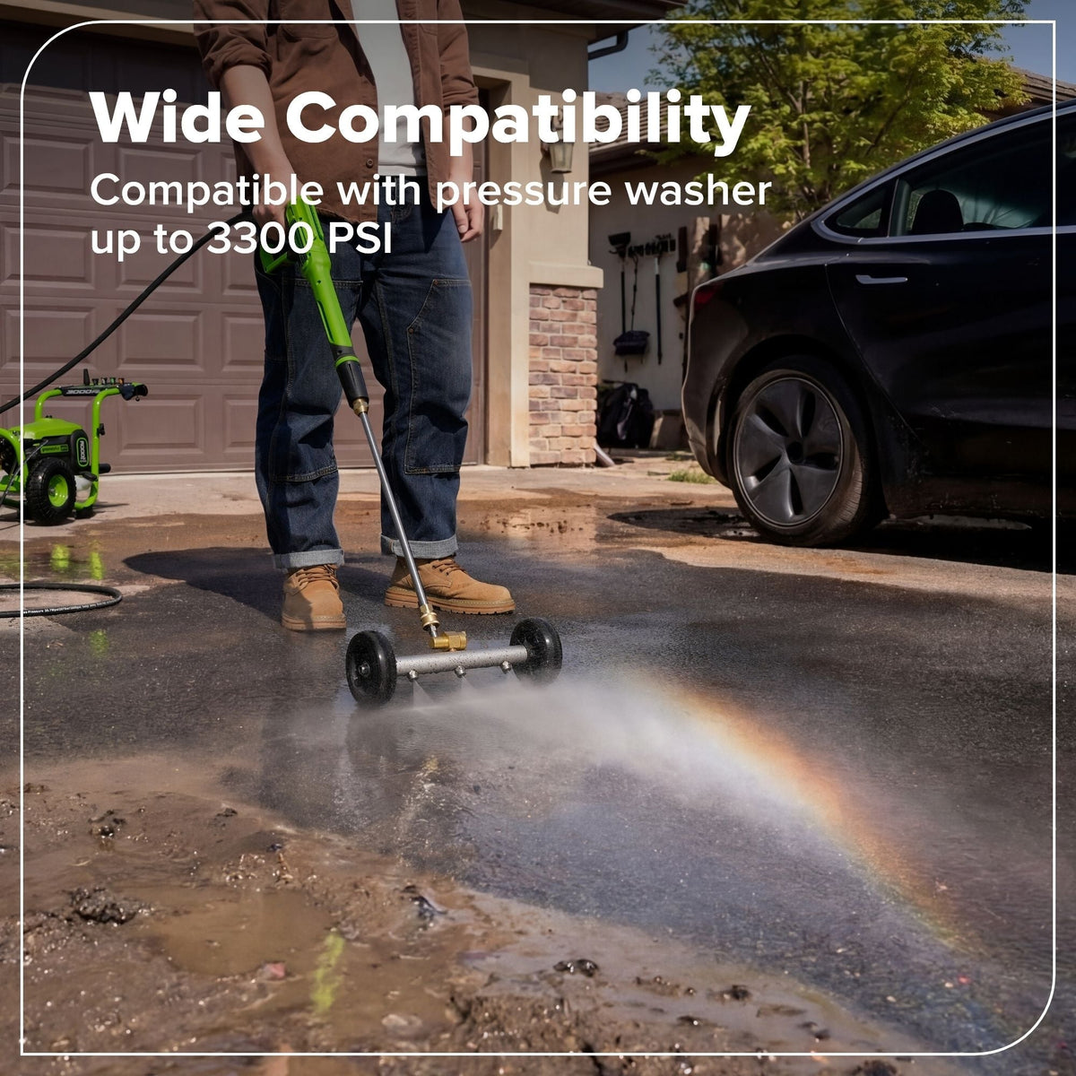 2-in-1 Water Broom & Undercarriage Cleaner, Pressure Washer Attachment Y5C9 - product image 3