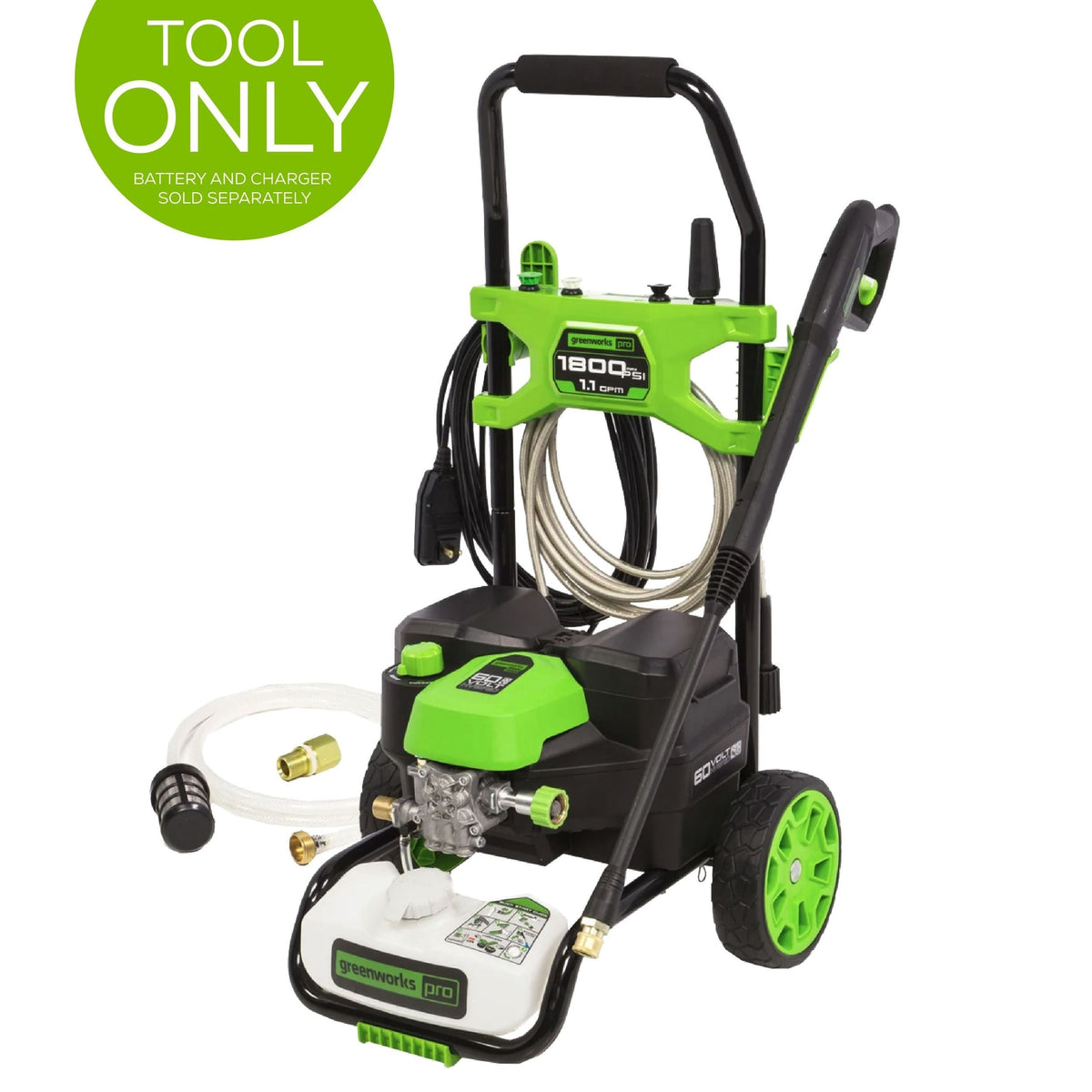 60V 1800PSI 1.2GPM Hybrid AC/DC Pressure Washer, Tool Only R5R1 - product image 1