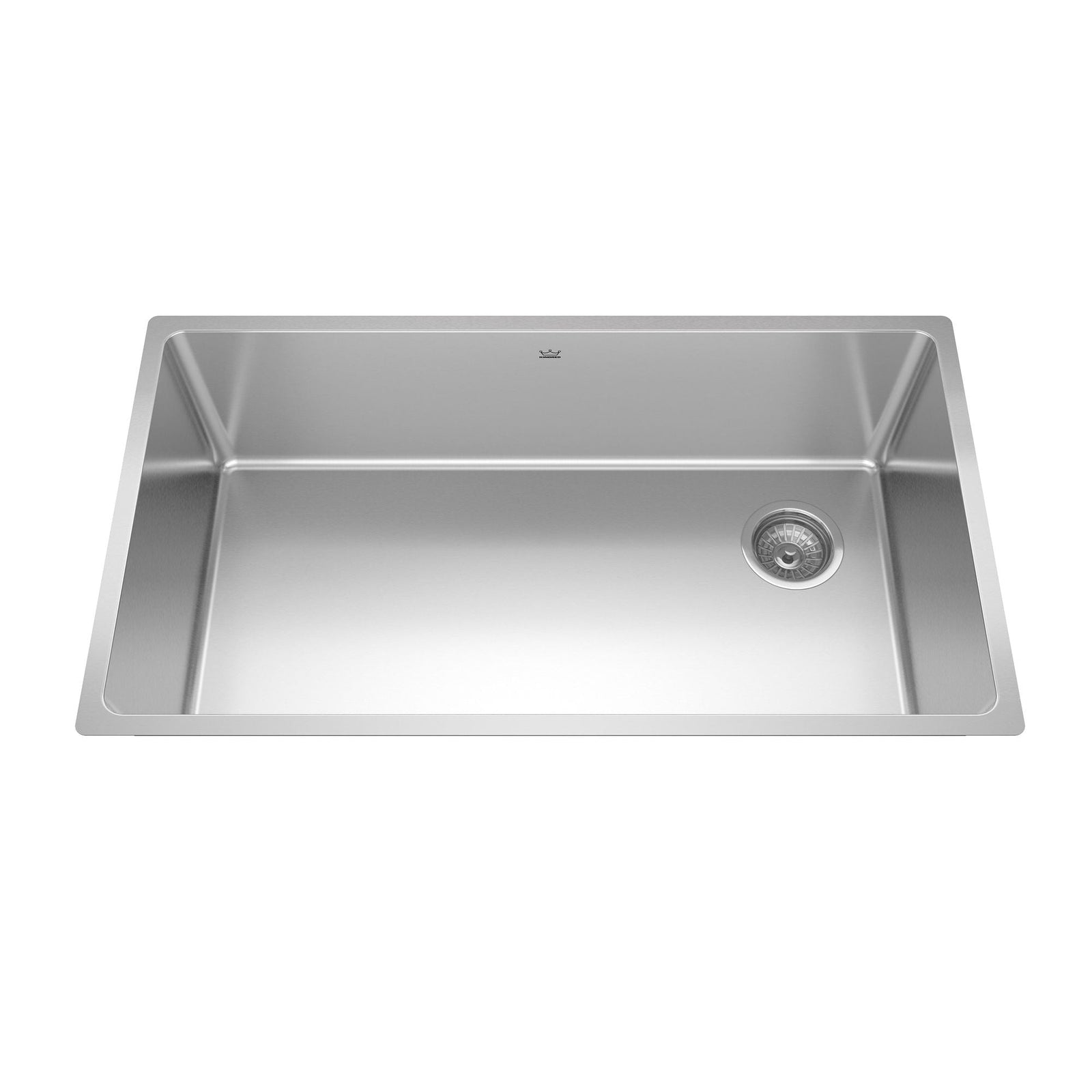 Brookmore Undermount Single Bowl Off Set Waste Kitchen Sink, 32.5-in x 18.1-in x 9-in, Stainless Steel X9Y5 - product image 1