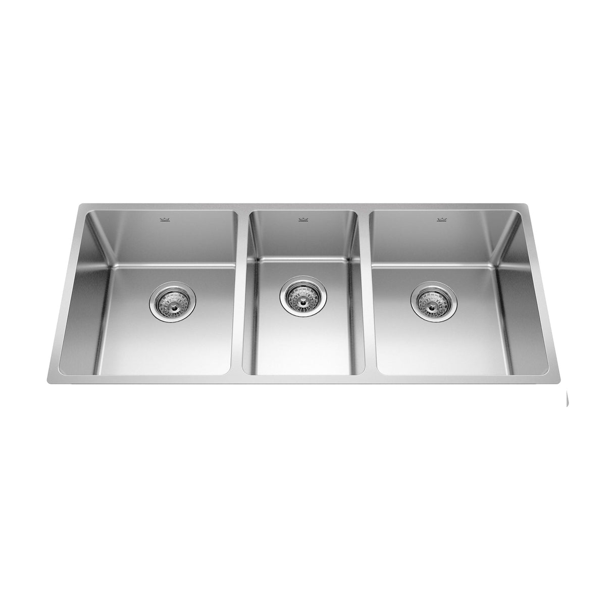 Brookmore Undermount Triple Bowl Kitchen Sink, 41.5-in x 18.1-in x 9-in, Stainless Steel D0H7 - product image 1