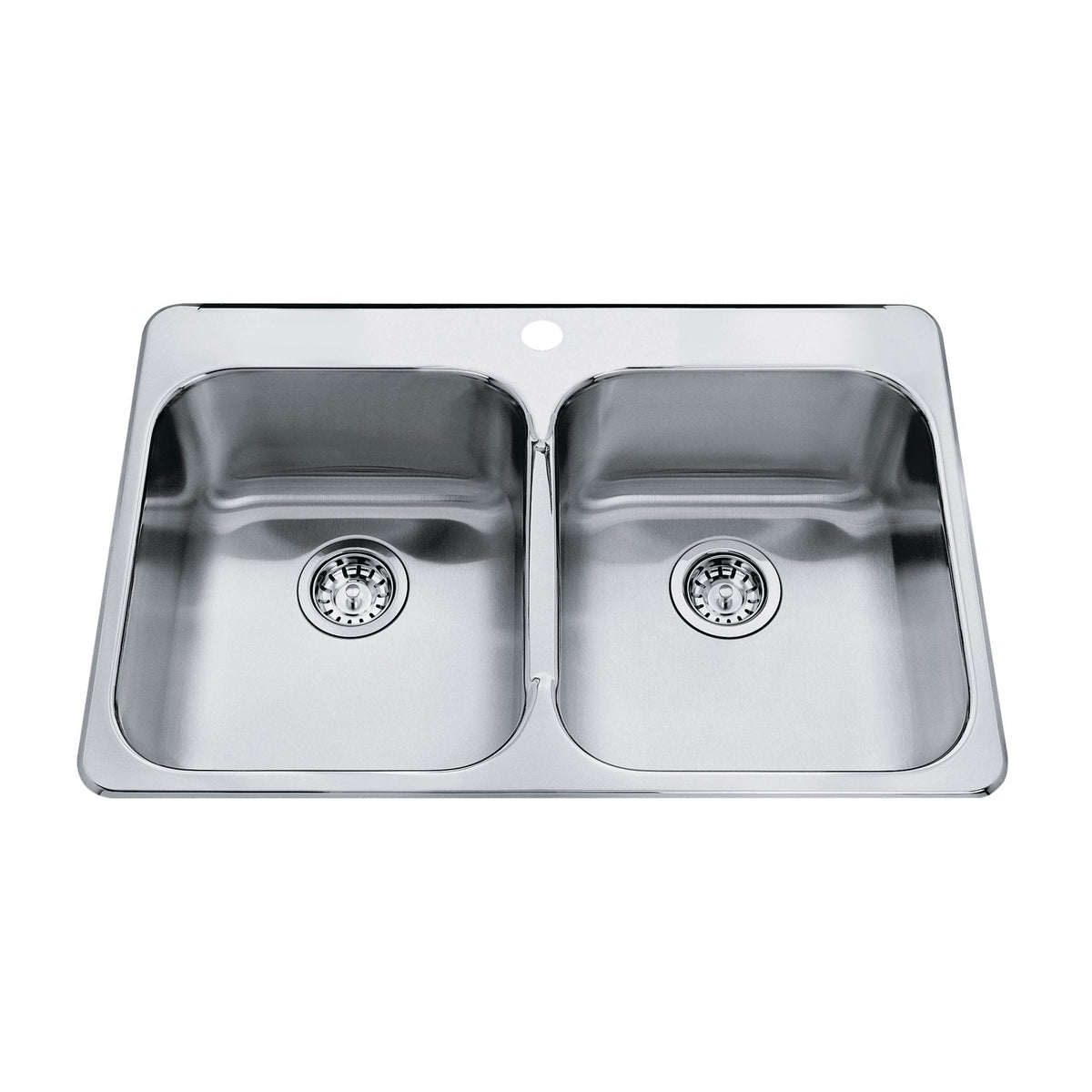 Steel Queen Top Mount Stainless Steel Double Bowl Kitchen Sink, 23x34x7-in M9V5 - product image 1