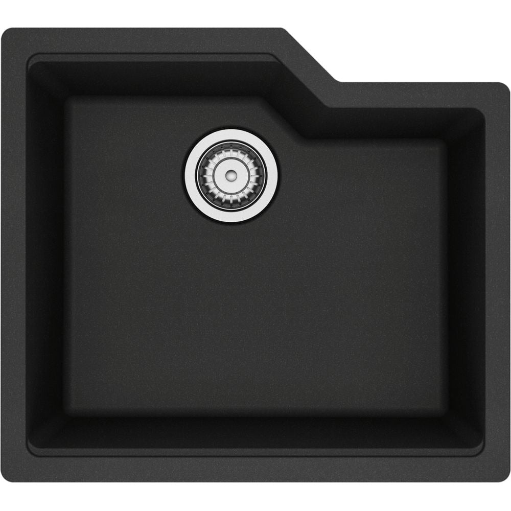 Urban Undermount Granite Single Bowl Kitchen Sink, 22.06-in x 19.69-in x 9.06-in, Onyx C7X6 - product image 1