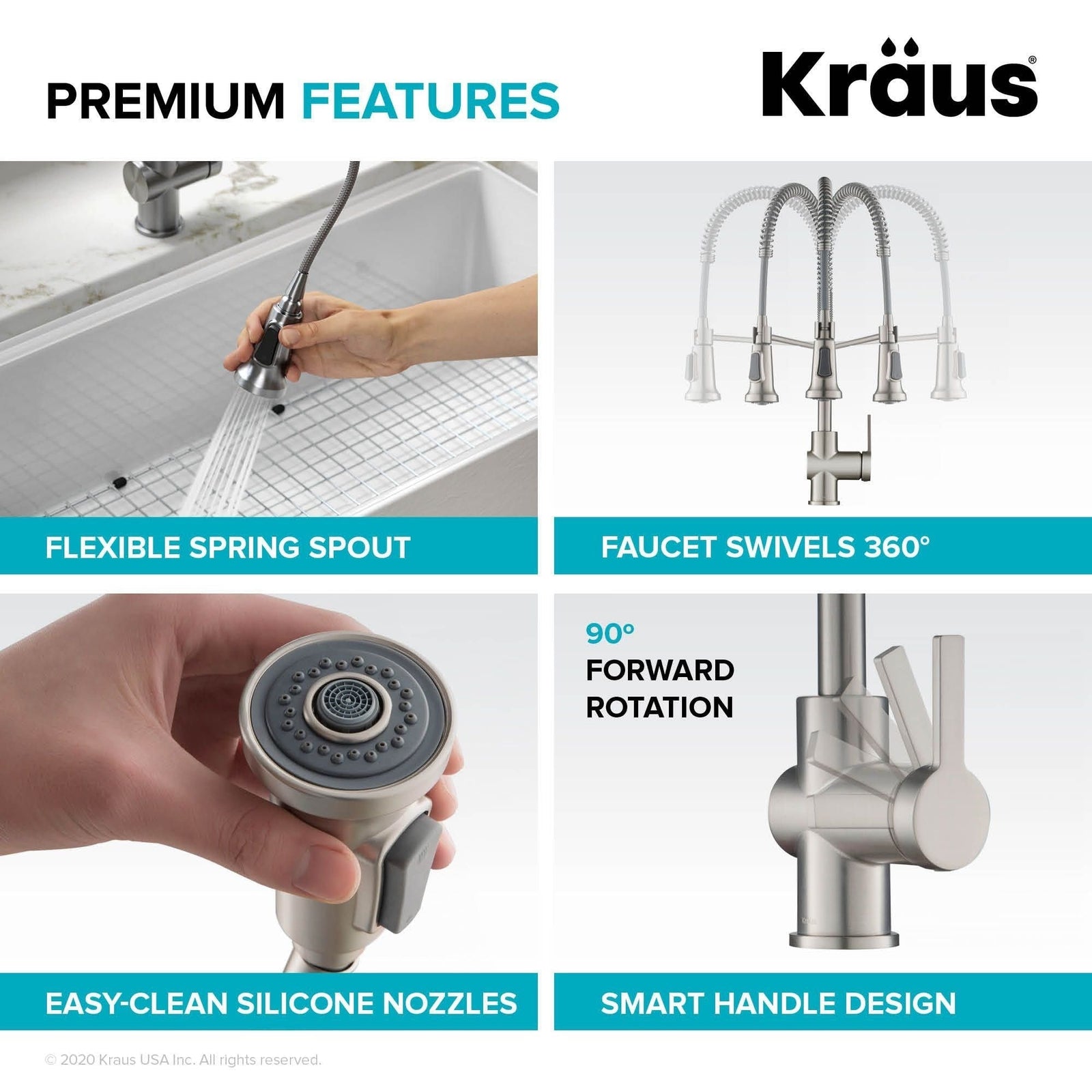 Britt Commercial Style Pull-Down Single Handle Kitchen Faucet, Matte Black A1X3 - product image 4