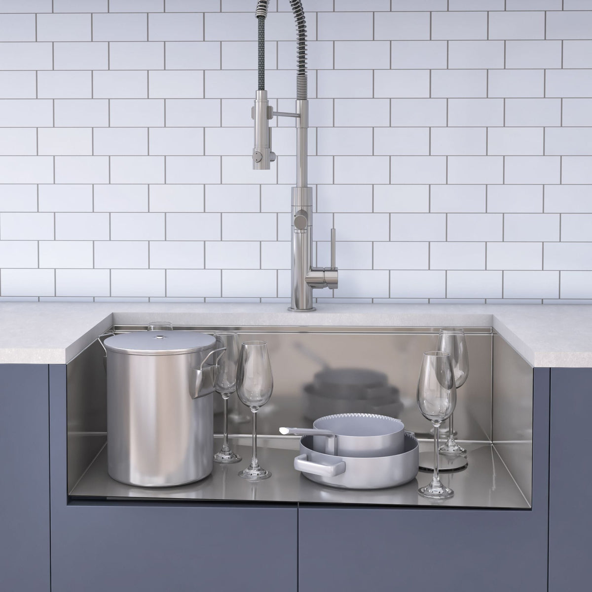 Kore Undermount Stainless Steel Single Bowl Kitchen Sink with Add-Ons, 27x19x11-in A2P8 - product image 2