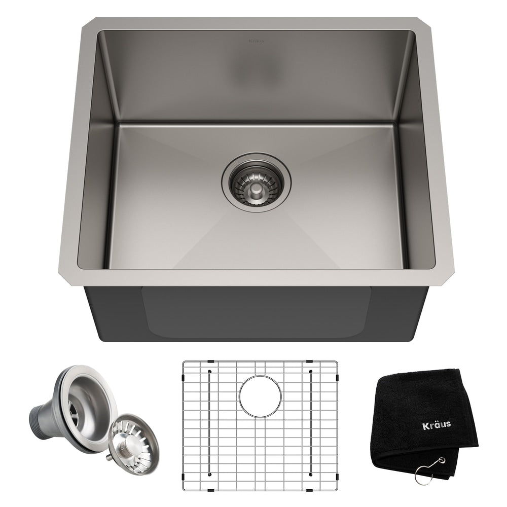 Standard PRO Undermount Stainless Steel Single Bowl Kitchen Sink, 21x18x10-in M6A9 - product image 1