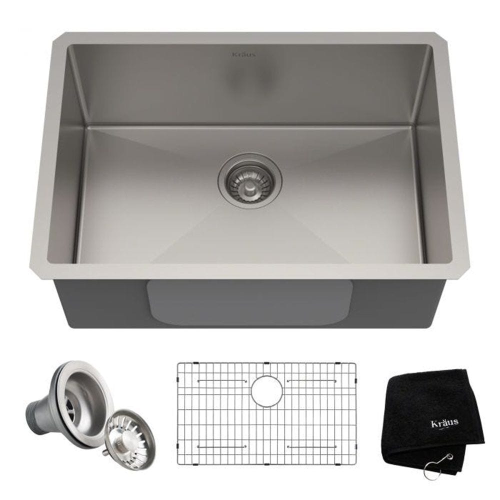 Standard PRO Undermount Stainless Steel Single Bowl Kitchen Sink, 26x18x10-in S9Q5 - product image 1