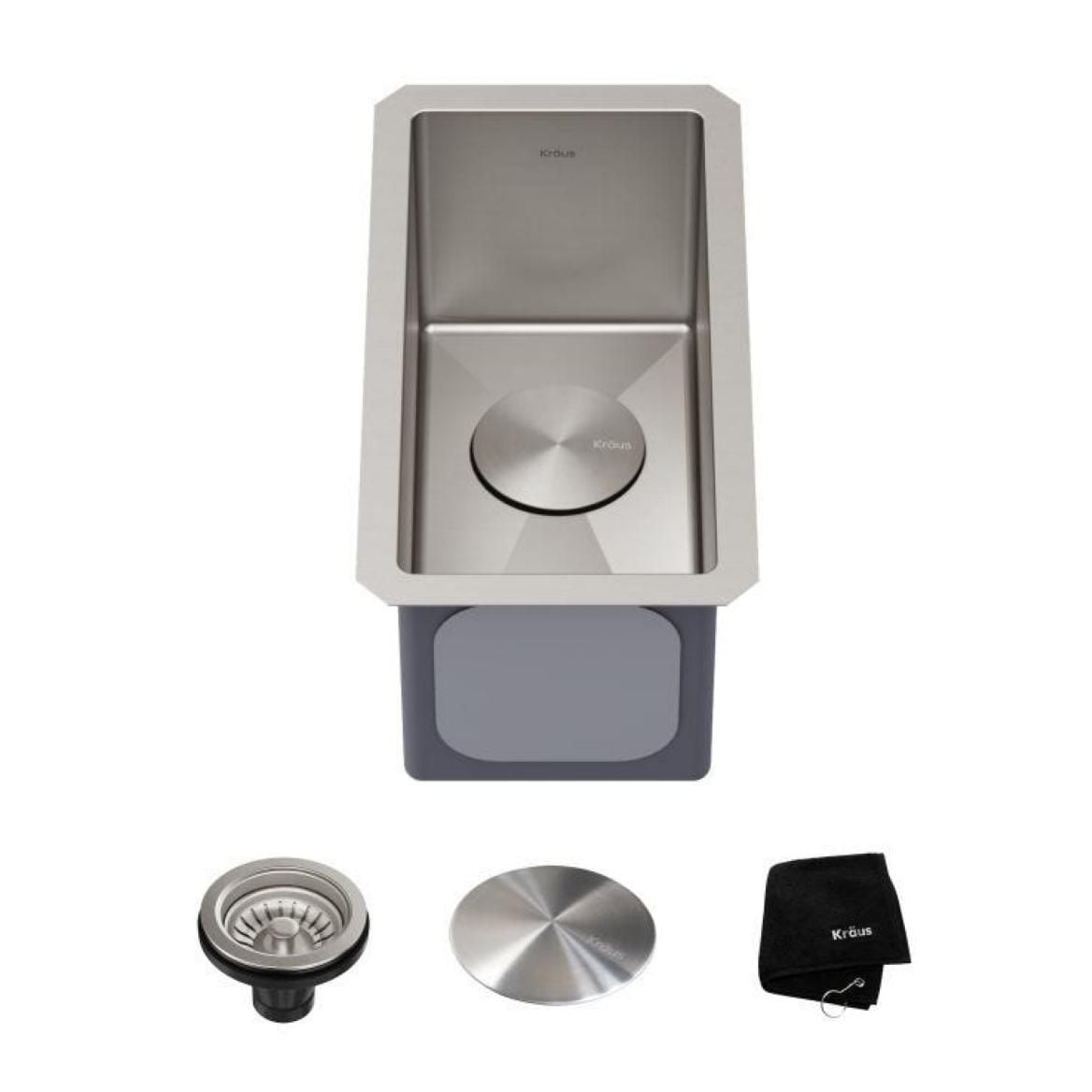Standart PRO Undermount 16-Gauge Stainless Steel Single Bowl Bar Prep Kitchen Sink, 10-in F6J1 - product image 1