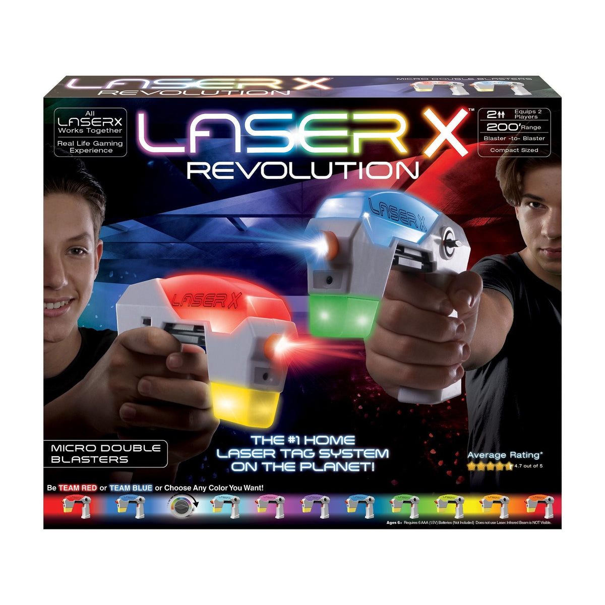 X Revolution 2-Player Micro Double Toy Blaster Tag Set for Ages 8+ R5E3 - product image 2
