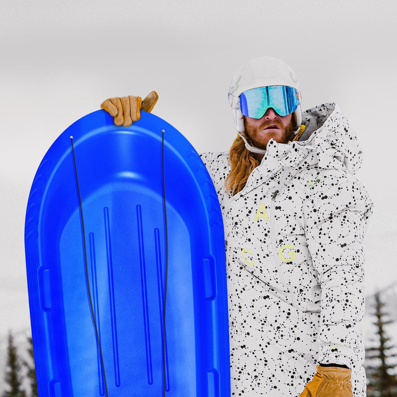 Kids' Large 3-Person Lightweight Plastic Winter Snow Sled/Toboggan M2I8 - product image 5