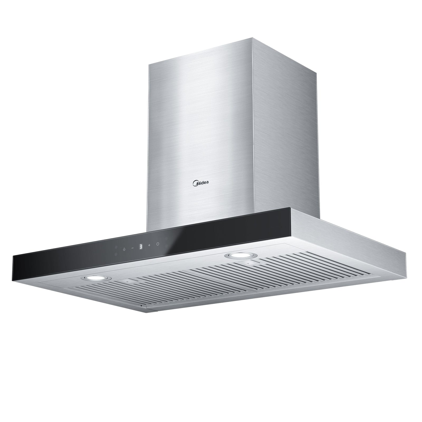 Glass 450CFM T-Shape Kitchen Exhaust Fan Range Hood with Gesture Controls, Stainless Steel, 30-in B8E0 - product image 1