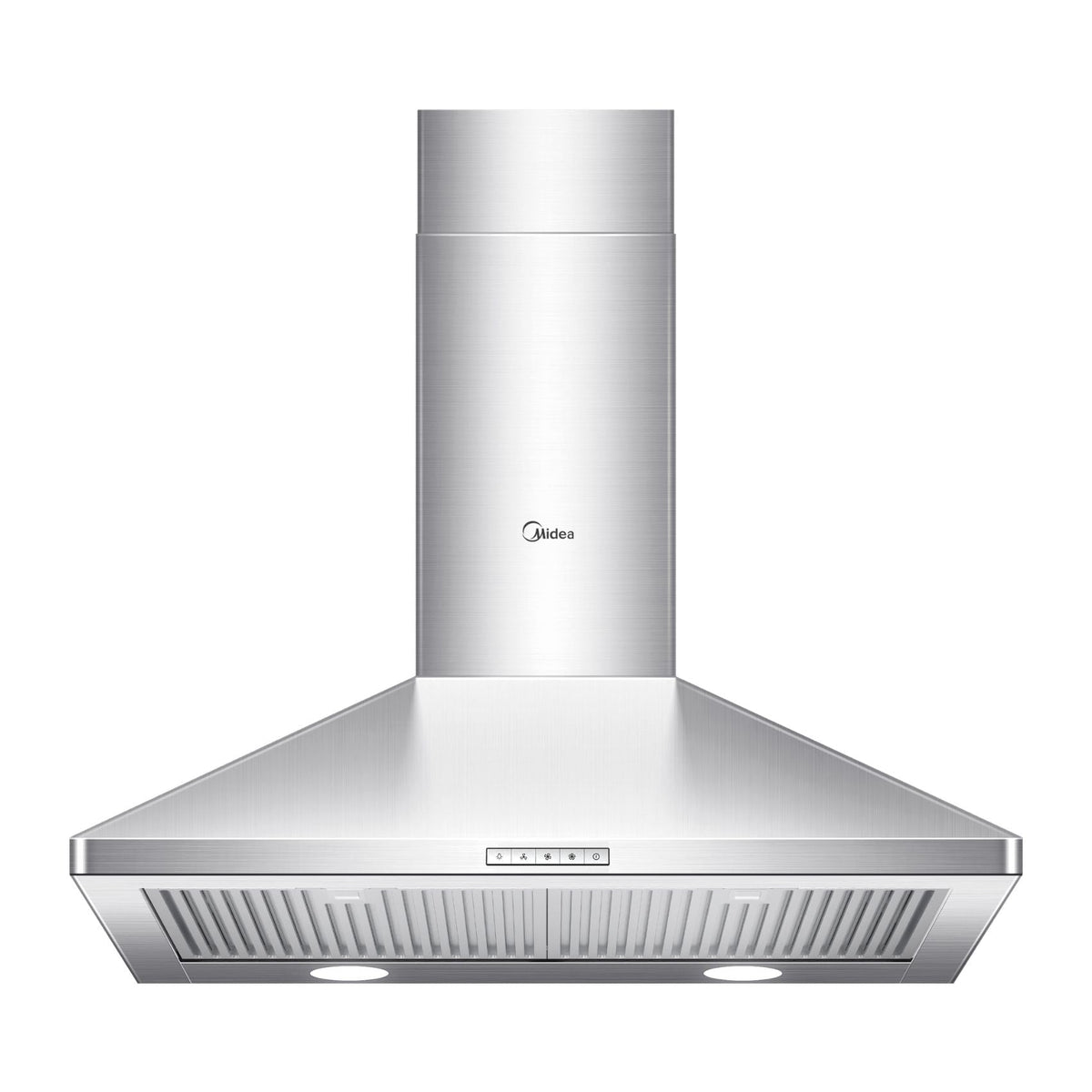 Pyramid 450CFM Push Button Wall Mount Kitchen Exhaust Fan Range Hood, Stainless Steel, 30-in N3G3 - product image 1
