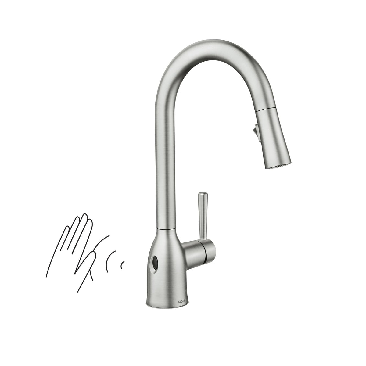 Adler Single Handle Kitchen Faucet with Motionsense, Spot Resist Stainless K0J6 - product image 5