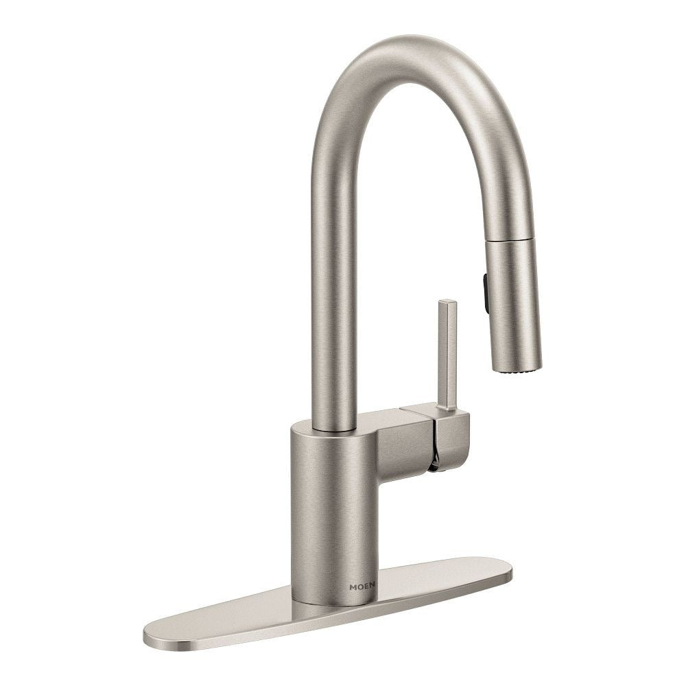 Align Single Handle High Arc Pull Down Sprayer Kitchen Faucet, Stainless Steel A0P9 - product image 1