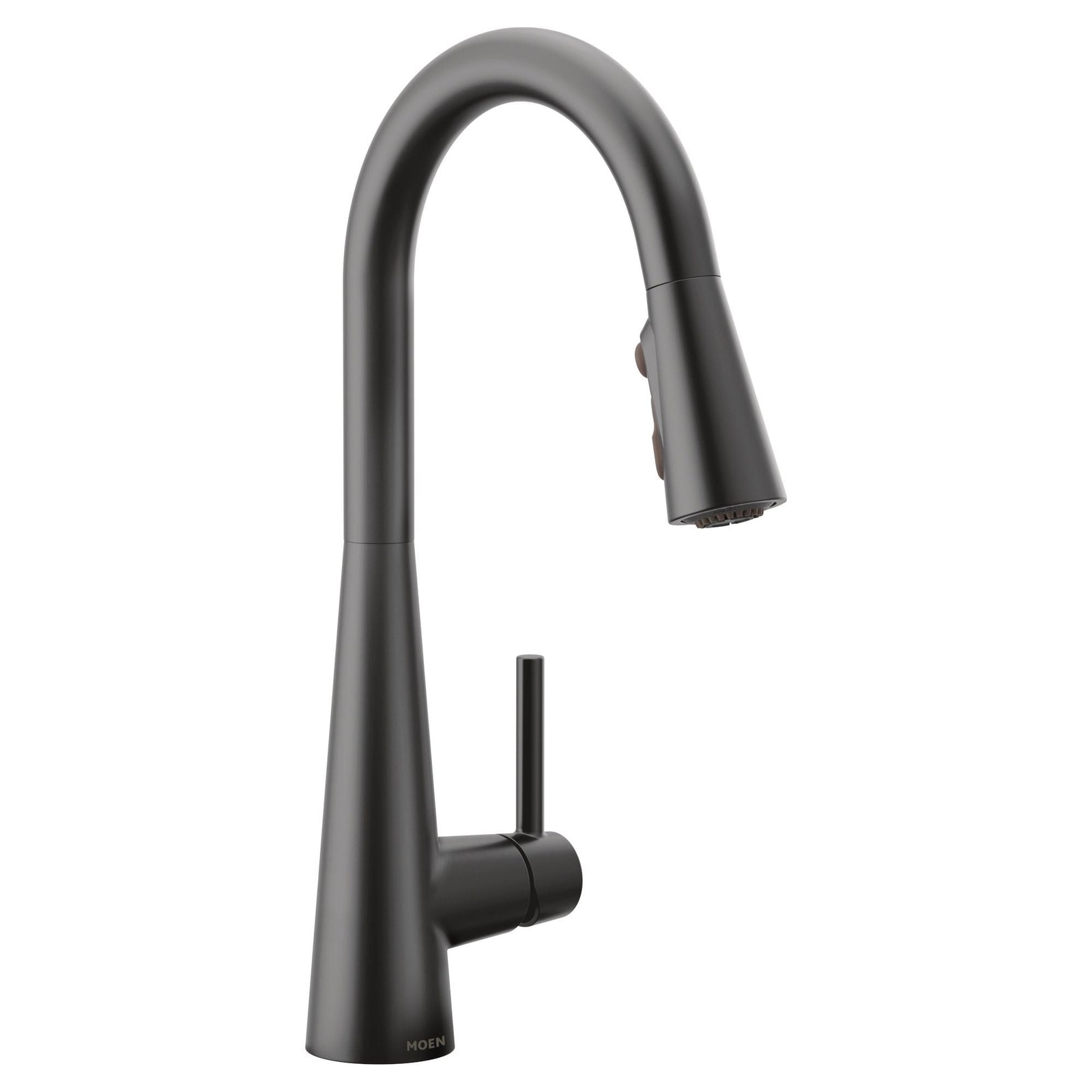 Sleek Single Handle High Arc Pull Down Sprayer Kitchen Faucet with Power Boost, Matte Black D1K1 - product image 1
