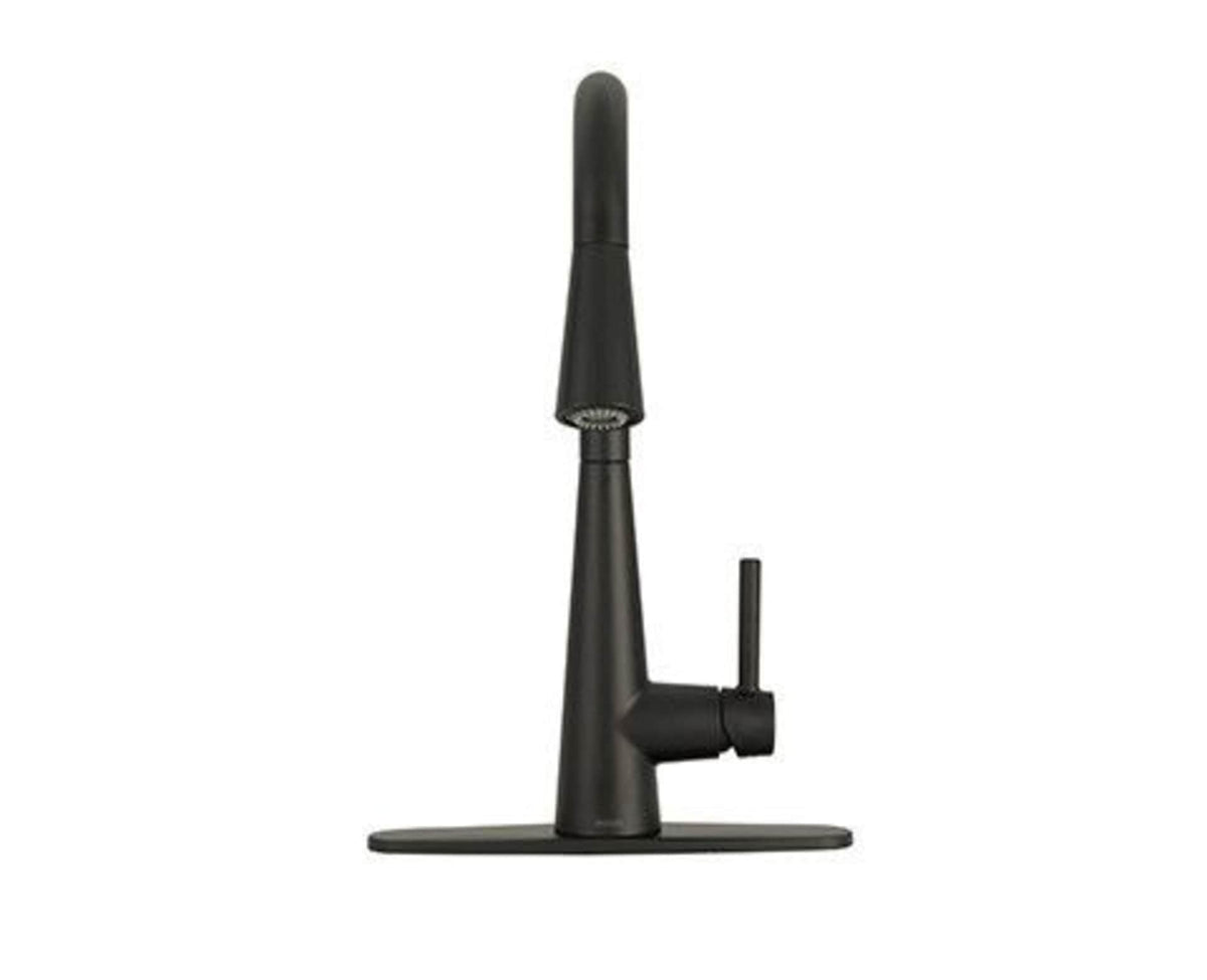 Sleek Single Handle High Arc Pull Down Sprayer Kitchen Faucet with Power Boost, Matte Black D1K1 - product image 2