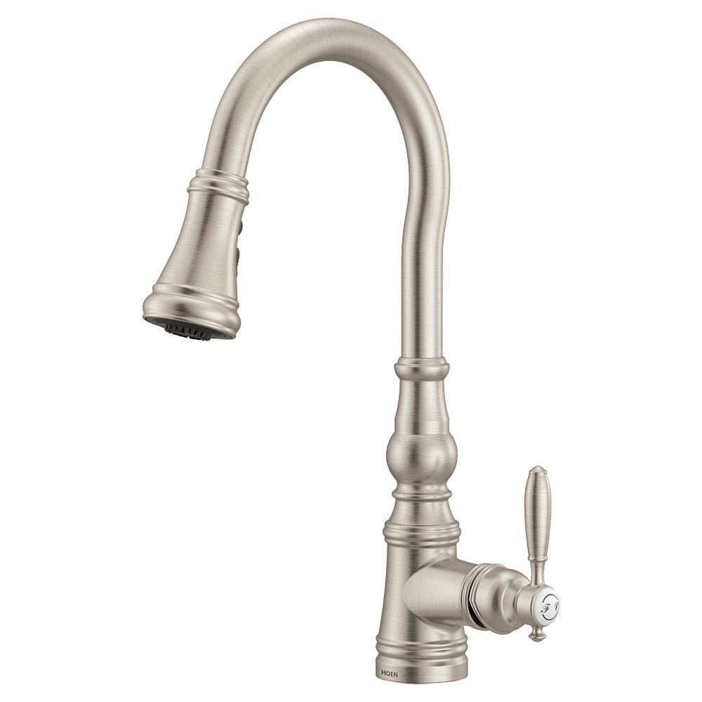 Weymouth Single Handle High Arc Pull Down Spot-Resist Sprayer Kitchen Faucet with Power Boost, Stainless Steel C5Q9 - product image 1