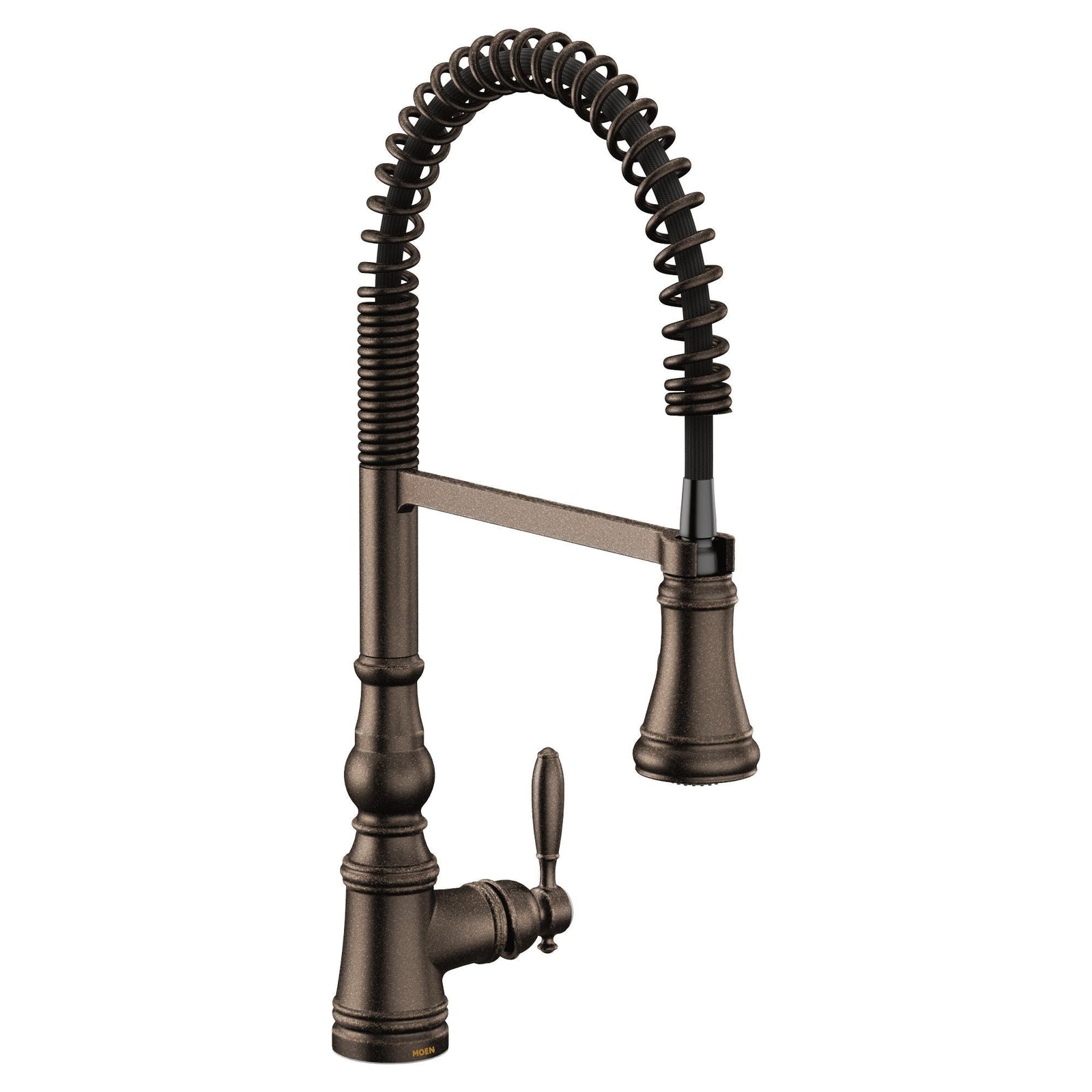 Weymouth Single Handle Pre-Rinse Spring Pull Down Sprayer Kitchen Faucet with Power Boost, Oil Rubbed Bronze A2I7 - product image 1