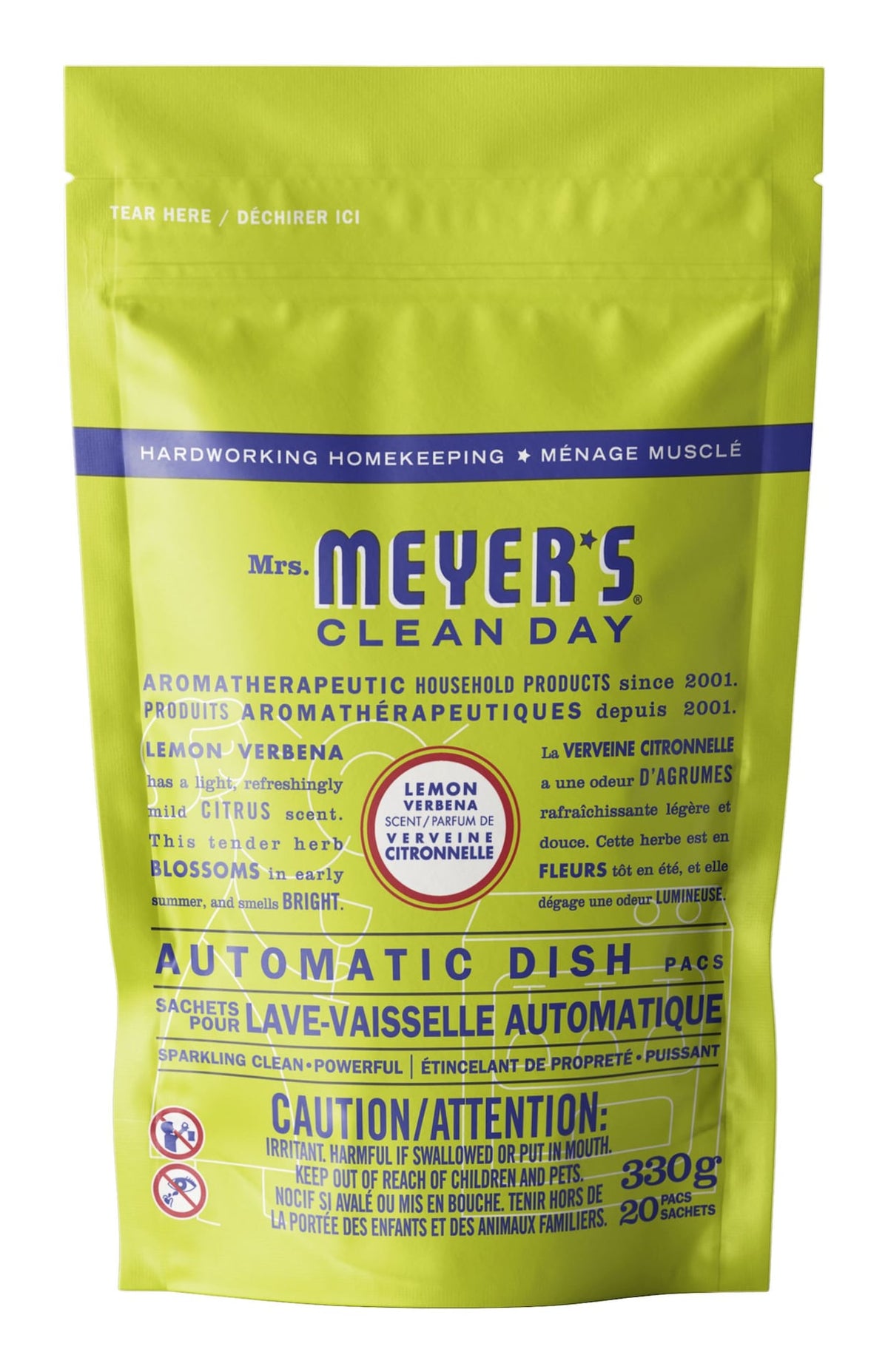 Meyers Automatic Dishwasher Detergent Tabs, Lemon Verbena Scent, 20-pk K7D5 - product image 1