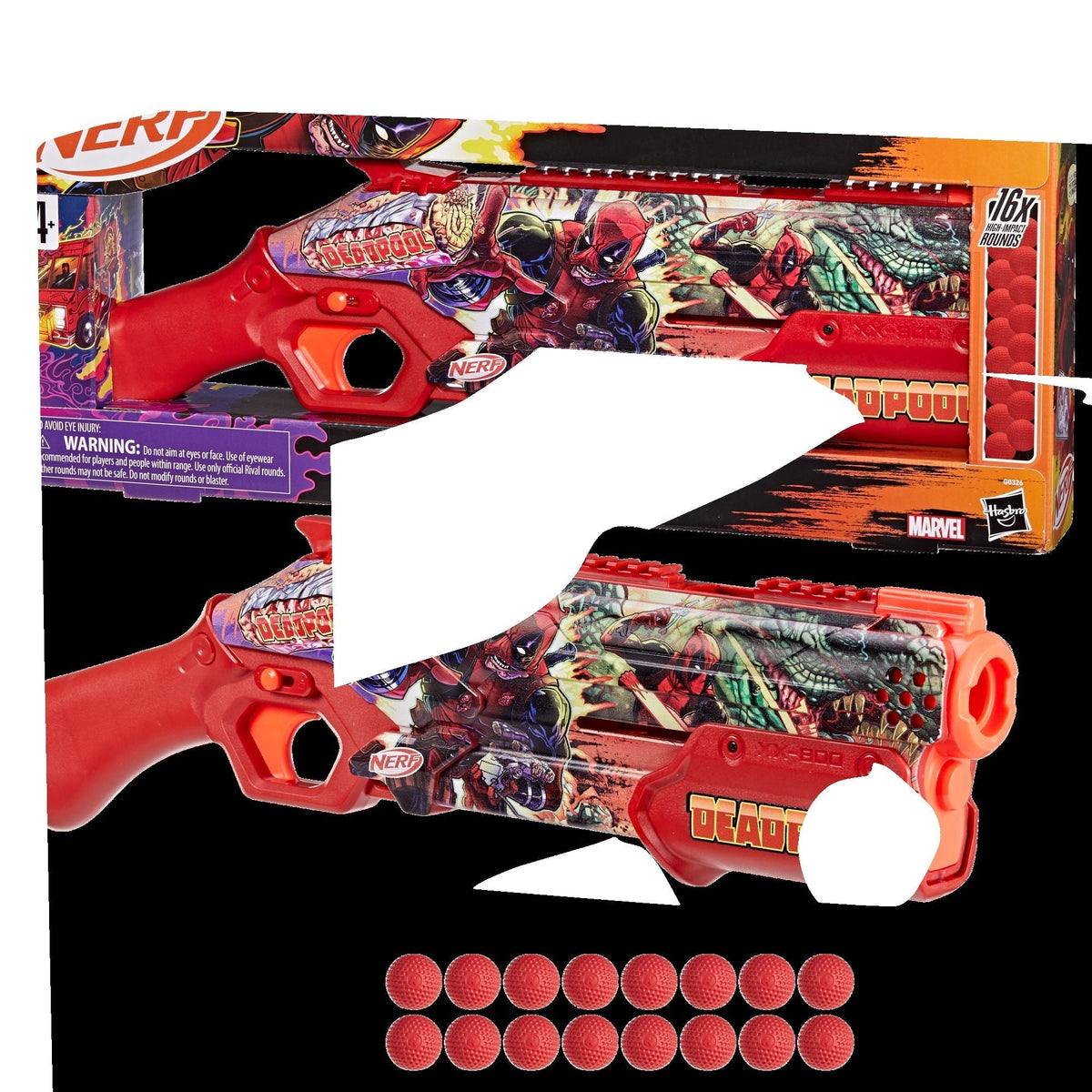 Inked Deadpool Pump Action Dart Blaster for Ages 14+ M3V8 - product image 4