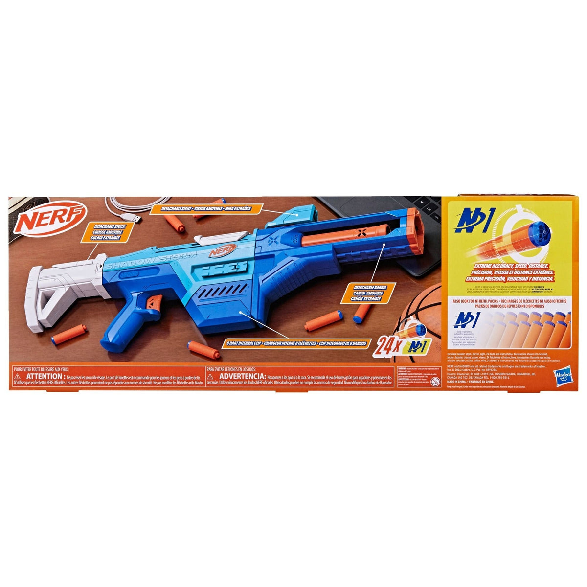 N Series Shadow Storm Dart Blaster, 6-in-1 Customization, Includes 24-Darts, Ages 8+ I9Q6 - product image 6