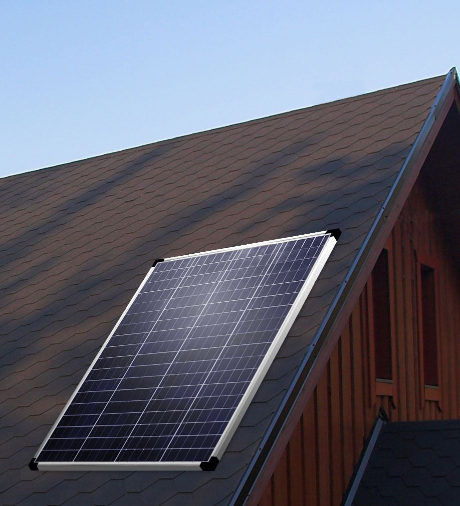 100 Watt, 12V Crystalline Solar Panel Kit with Stand and Charge Controller H5A4 - product image 2