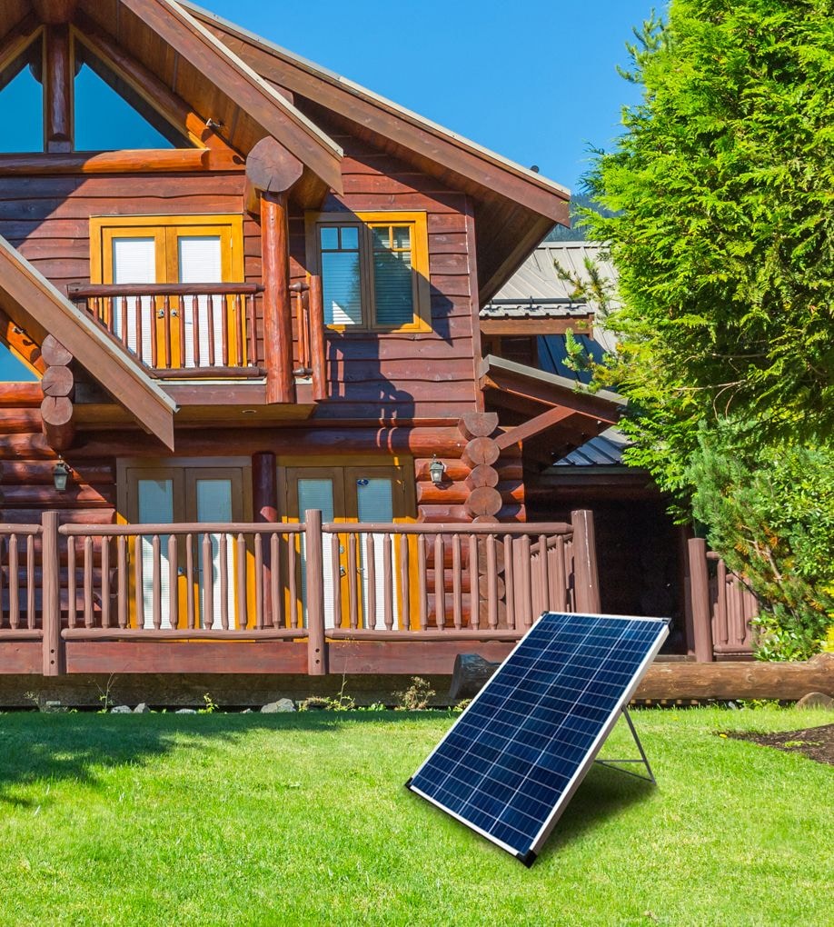 100 Watt, 12V Crystalline Solar Panel Kit with Stand and Charge Controller H5A4 - product image 5