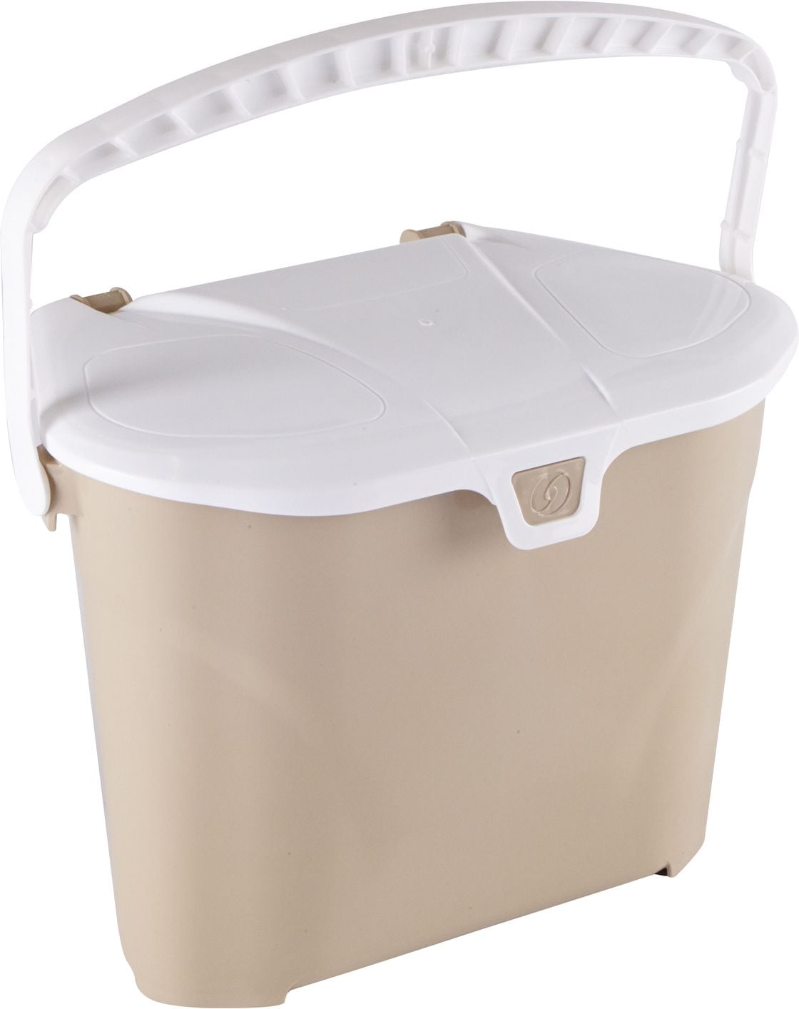 Plastic Compost Bin with Handle, White/Beige, 7-L V0R3 - product image 1