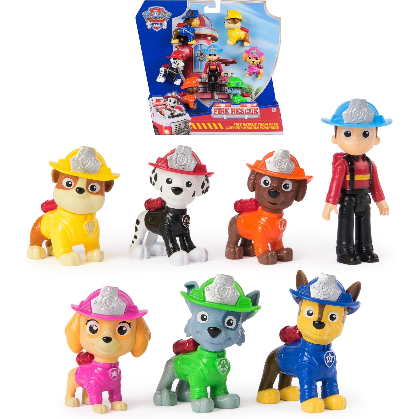 Fire Rescue Team Pack Playset with 7 Collectible Figures, Ages 3+ K7J6 - product image 1